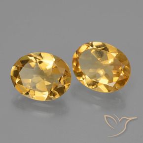 4.20 ct natürliche Tiefes Goldorange Citrin-Edelsteine, Oval, VVS-VS