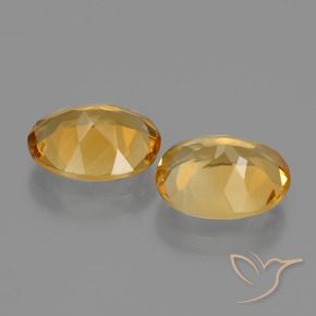 4.20 ct natürliche Tiefes Goldorange Citrin-Edelsteine, Oval, VVS-VS