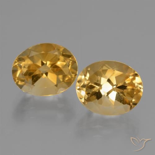 5.49ctw Natürlicher Tiefes Goldorange Citrin, Oval, VVS