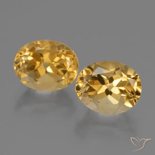 5.63ctw Natürlicher Tiefes Goldorange Citrin, Oval, VVS