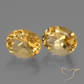5.63 ct natürliche Tiefes Goldorange Citrin-Edelsteine, Oval, VVS