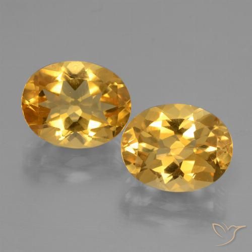 5.21ctw Natürlicher Mittel-Dunkelgold Citrin, Oval, VVS-VS