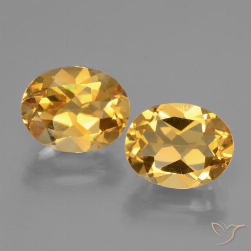 4.97ctw Natürlicher Tiefes Goldorange Citrin, Oval, VVS-VS