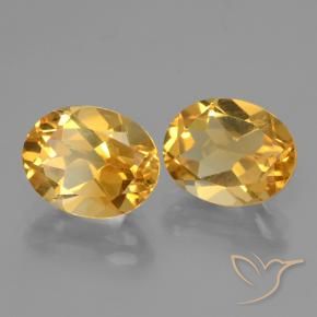 4.97 ct natürliche Tiefes Goldorange Citrin-Edelsteine, Oval, VVS-VS