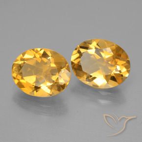 4.35 ct natürliche Tiefes Goldorange Citrin-Edelsteine, Oval, VVS-VS