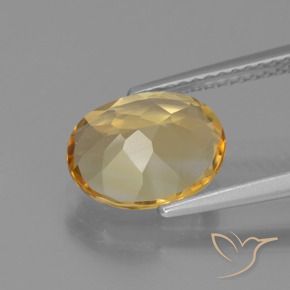 9,17 ctw natürlicher gold-orange Citrin, Oval, VVS-VS