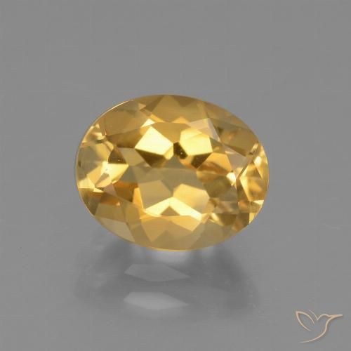 2.43ct Natürlicher Mittel-Dunkelgold Citrin, Oval, VVS