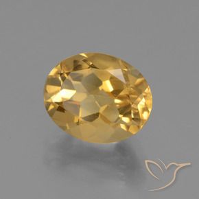 9,17 ctw natürlicher Mittel-Dunkelgold Citrin, Oval, VVS
