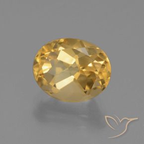 9,17 ctw natürlicher Golden Citrin, Oval, VVS-VS