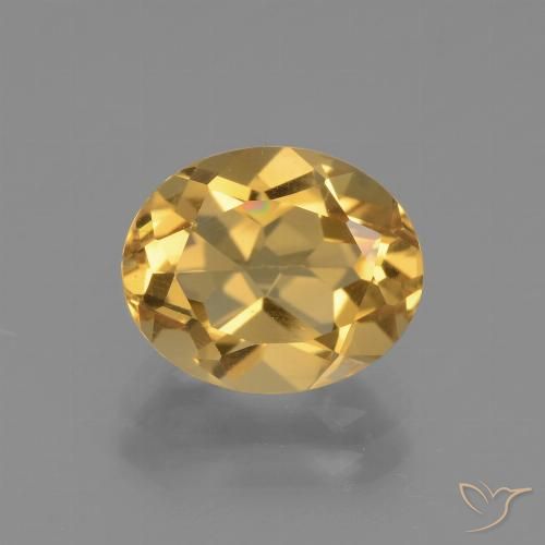 2.55ct Natürlicher Mittelhelles Gold Citrin, Oval, VVS