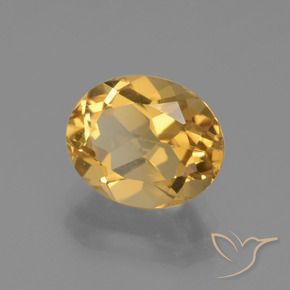 9,17 ctw natürlicher Mittelhelles Gold Citrin, Oval, VVS