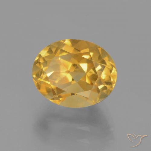 9,17 ctw natürlicher Mittelgold Citrin, Oval, VVS