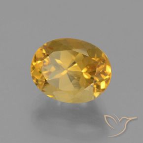 9,17 ctw natürlicher Dunkelgolden Citrin, Oval, VVS-VS