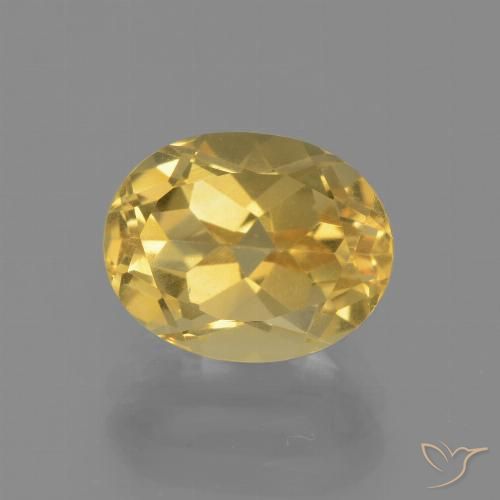 3.05ct Natürlicher Mittelgold Citrin, Oval, VVS-VS