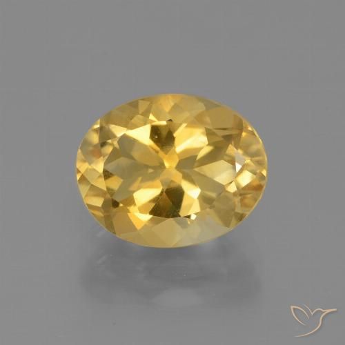 2.34ct Natürlicher Helles Gold Citrin, Oval, VVS-VS