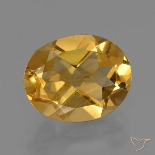 3.03ct Natürlicher Mittel-Dunkelgold Citrin, Oval, VVS