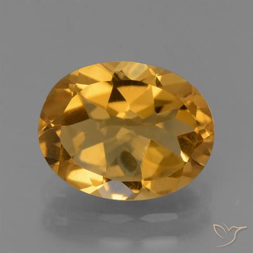 2.29ct Natürlicher Mittel-Helles Orange-Gold Citrin, Oval, VVS-VS