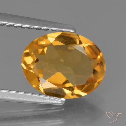 1,75 ctw natürlicher goldener Citrin, Oval Schliff, VVS