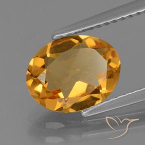 1,75 ctw natürlicher goldener Citrin, Oval Schliff, VVS