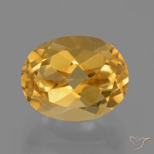 2.96ct Natürlicher Tiefes Goldorange Citrin, Oval, VVS-VS