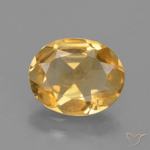 1.82ct Natürlicher Tiefes Goldorange Citrin, Oval, VS