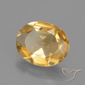 9,17 ctw natürlicher Tiefes Goldorange Citrin, Oval, VS