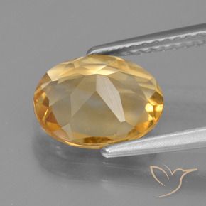 9,17 ctw natürlicher Tiefes Goldorange Citrin, Oval, VS