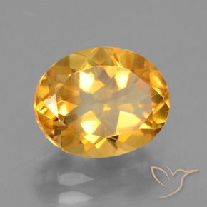 9,17 ctw natürlicher Tiefes Orange-Gold Citrin, Oval, VVS-VS