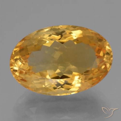 15.05ct Natürlicher Mittel-Dunkelgold Citrin, Oval, VVS-VS