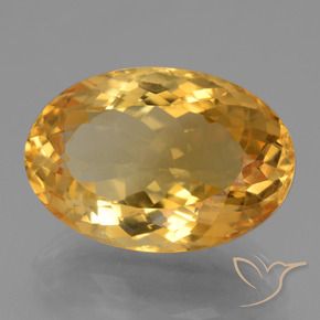 9,17 ctw natürlicher Mittel-Dunkelgold Citrin, Oval, VVS-VS