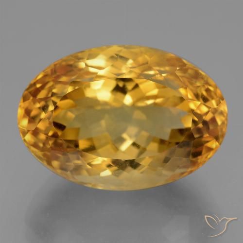 19,01 ctw natürlicher goldener Citrin, Oval Schliff, VVS