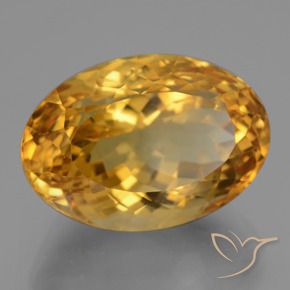 19,01 ctw natürlicher goldener Citrin, Oval Schliff, VVS