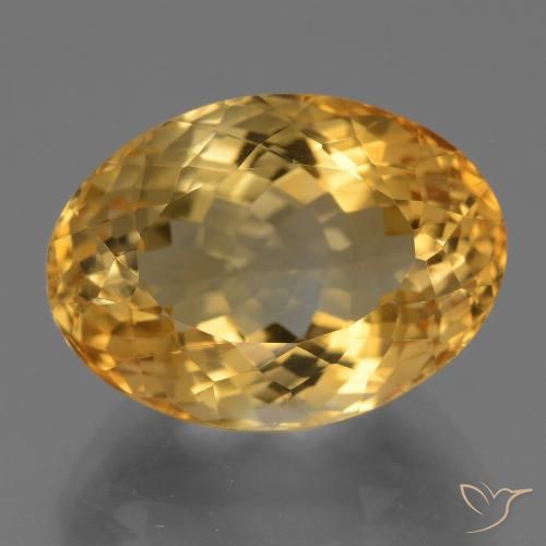 13.53ct Natürlicher Dunkelgolden Citrin, Oval, VVS-VS