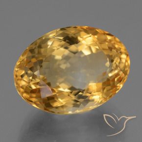 9,17 ctw natürlicher Dunkelgolden Citrin, Oval, VVS-VS