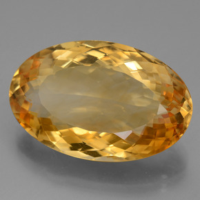 20,52 ctw natürlicher goldener Citrin, Oval Schliff, VVS