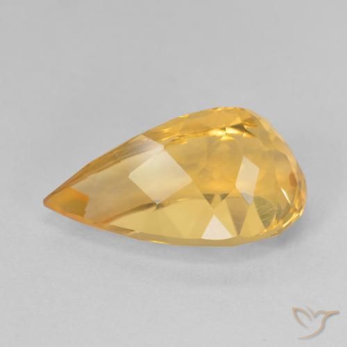 9,17 ctw natürlicher Dunkelgolden Citrin, Birnenform, VVS