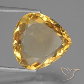 9,17 ctw natürlicher Mittel-Dunkelgold Citrin, Birnenform, VVS