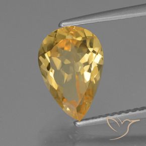 9,17 ctw natürlicher Tiefes Goldorange Citrin, Birnenform, VVS