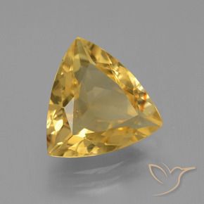 9,17 ctw natürlicher Mittelhelles Gold Citrin, Trillion, VVS