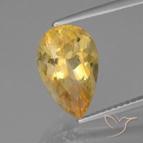 9,17 ctw natürlicher Mittel-Dunkelgold Citrin, Birnenform, VVS