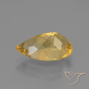 9,17 ctw natürlicher Mittel-Dunkelgold Citrin, Birnenform, VVS