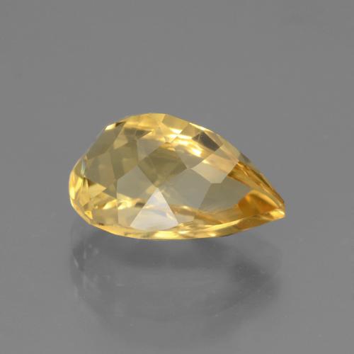 3,65 ctw natürlicher goldener Citrin, Birnenform, VVS