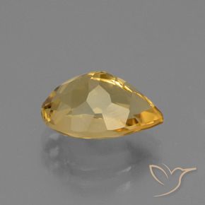 9,17 ctw natürlicher Mittel-Dunkelgold Citrin, Birnenform, VVS