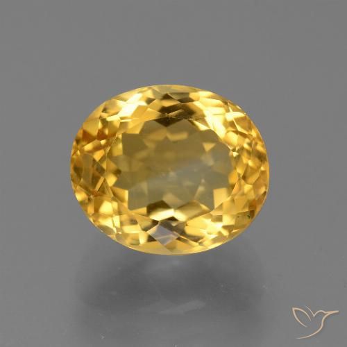 4.88ct Natürlicher Tiefes Goldorange Citrin, Oval, VVS-VS
