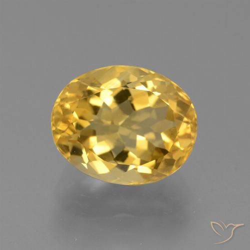 4.13ct Natürlicher gold-orange Citrin, Oval, VVS-VS