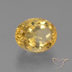 9,17 ctw natürlicher gold-orange Citrin, Oval, VVS-VS
