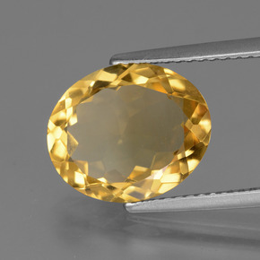 3,77 ctw natürlicher goldener Citrin, Oval Schliff, VVS