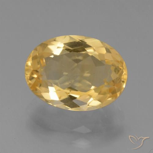 3.80ct Natürlicher Golden Citrin, Oval, VVS-VS