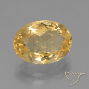 9,17 ctw natürlicher Golden Citrin, Oval, VVS-VS