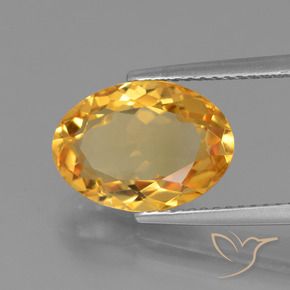 9,17 ctw natürlicher Tiefes Orange-Gold Citrin, Oval, VVS-VS